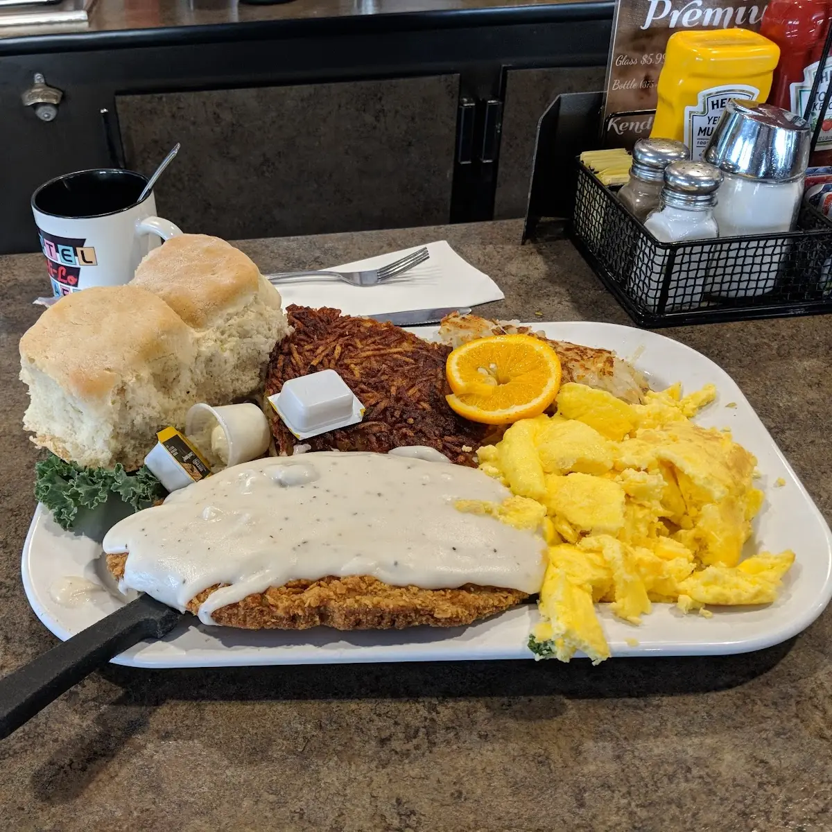Hungry Man's Chicken Fried Steak and Eggs