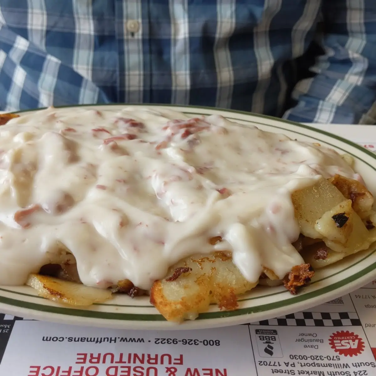 Cream Chipped Beef with Home Fries