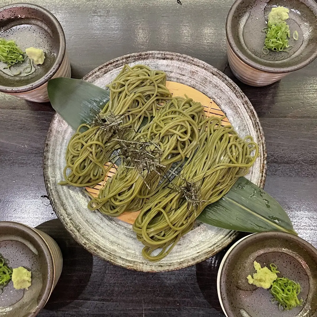 Cold Green Tea Soba Noodles