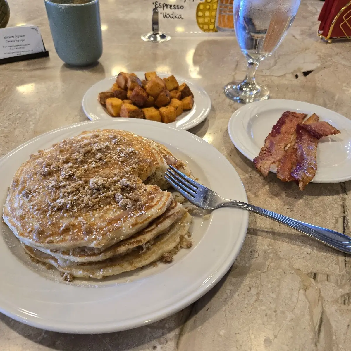 Coffee Cake Pancakes