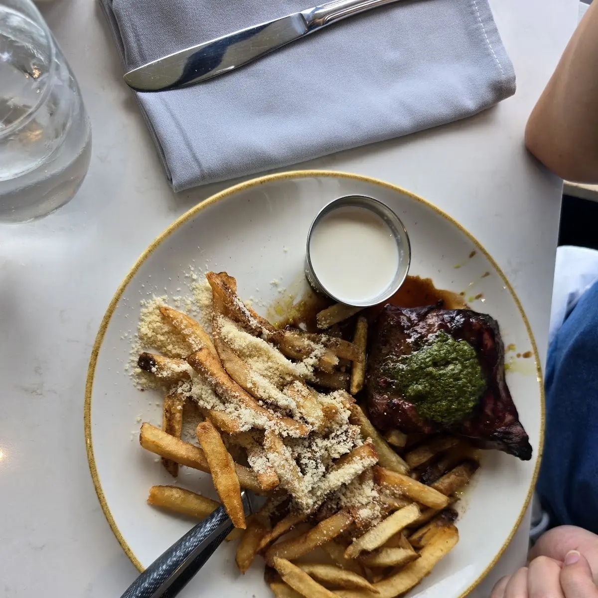 Grilled 6oz Flat Iron Steak Frites, Table Rock House Restaurant