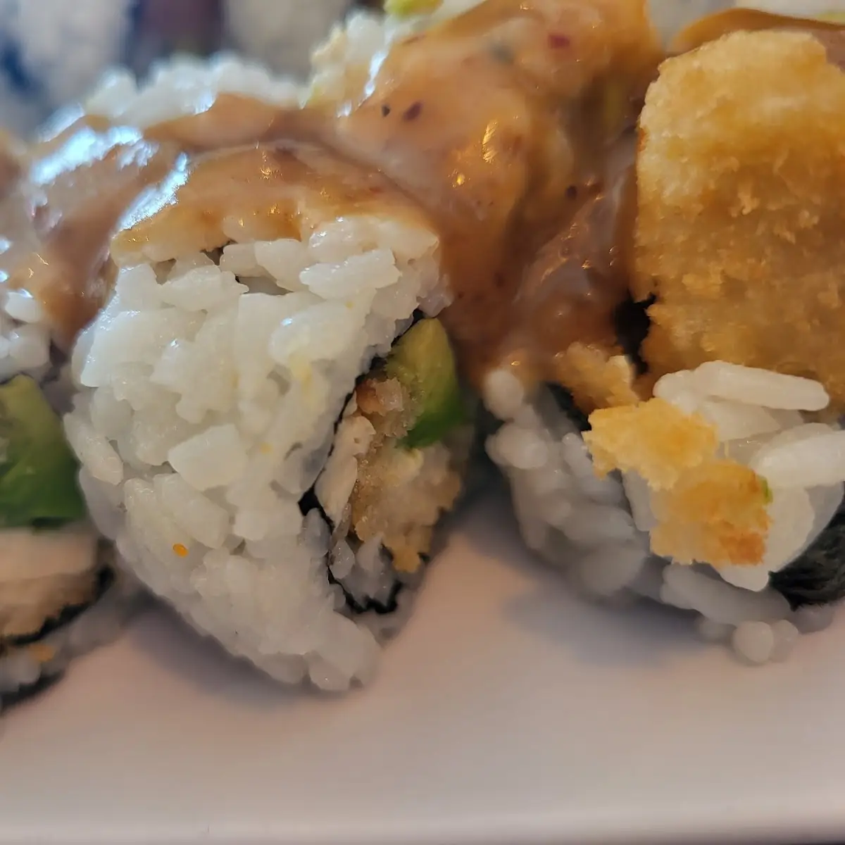 Fried Tofu with Peanut Sauce Sushi