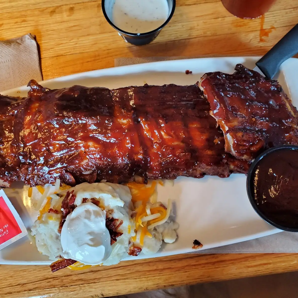 Ribs and Loaded Mashed Potatoes