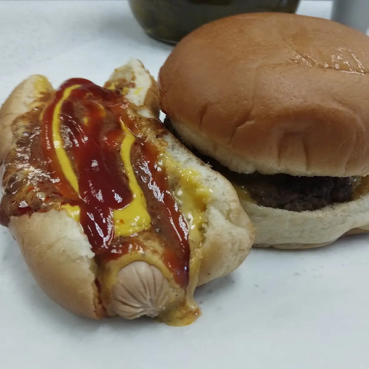 Chili Dog and a Cheeseburger