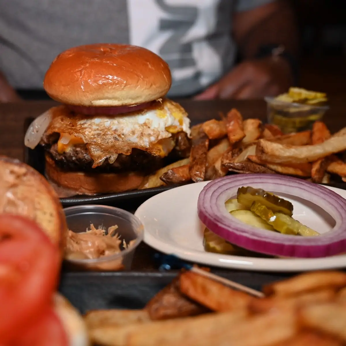 Juicy Lucy with Egg