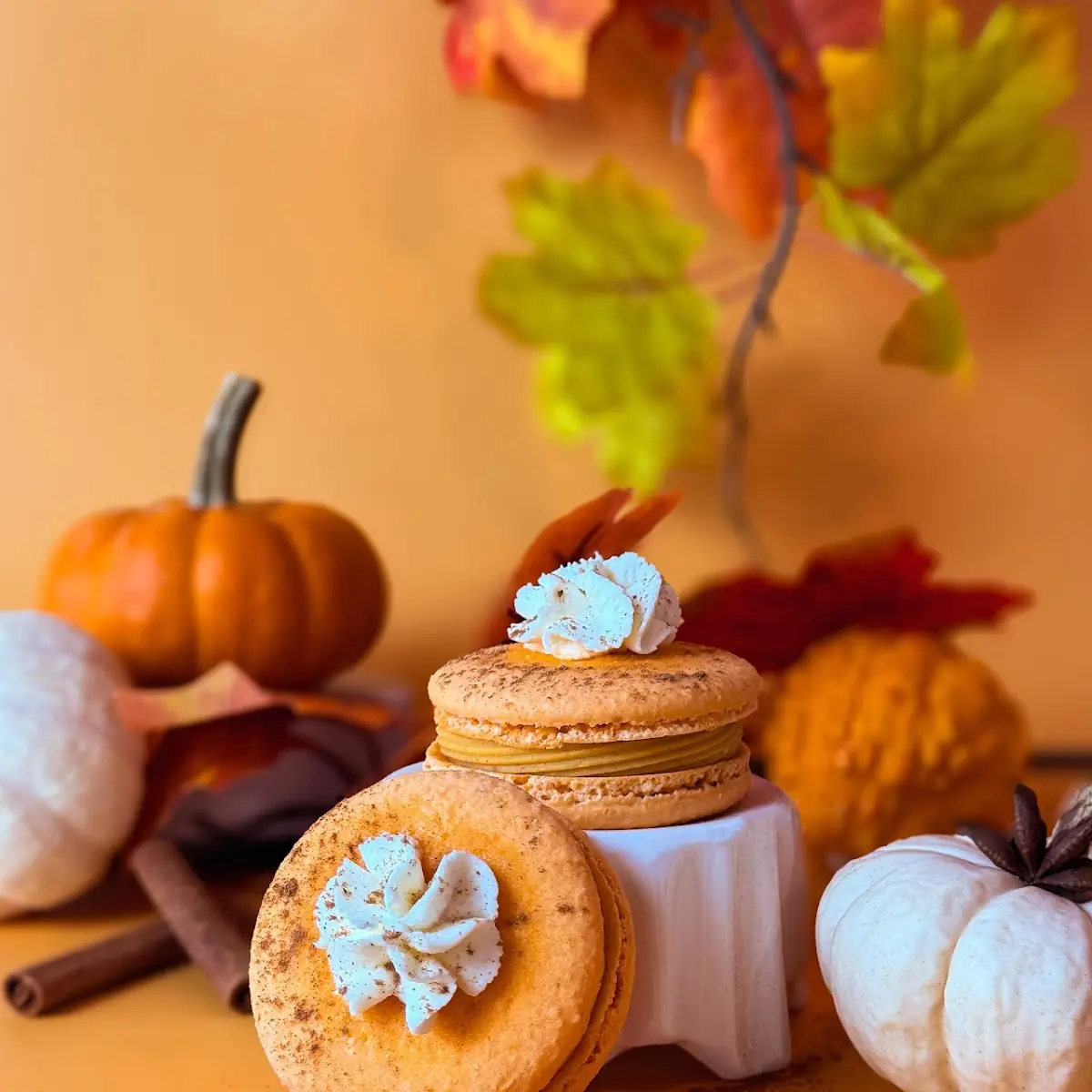 Pumpkin Pie Macroron — Oversized Macaron