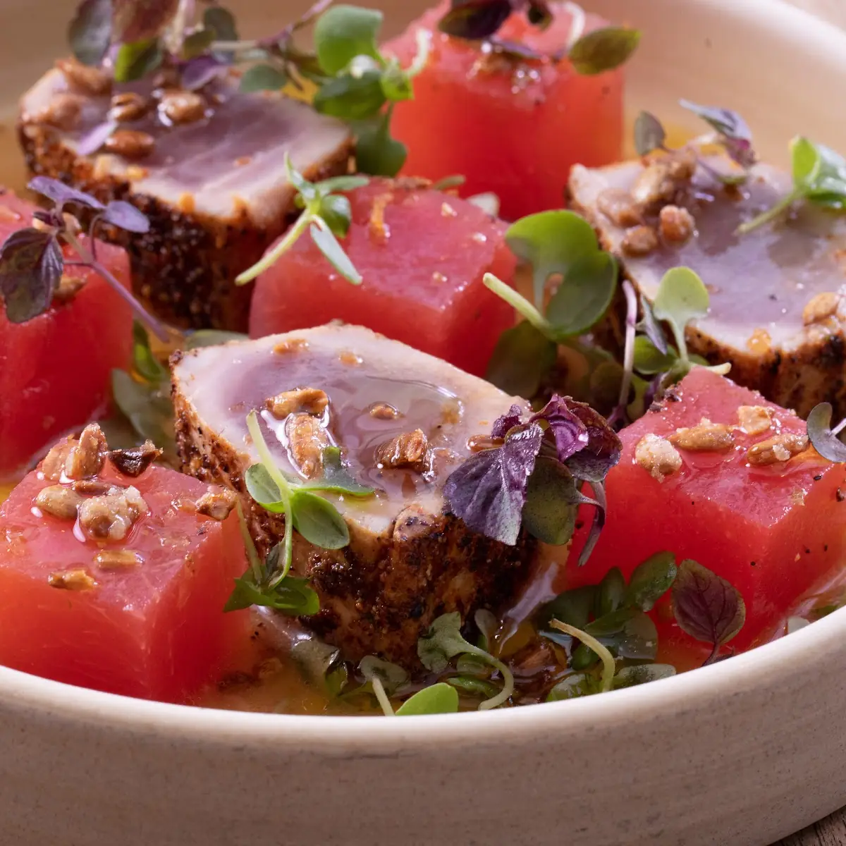 Ahi Tuna & Black Tea Watermelon