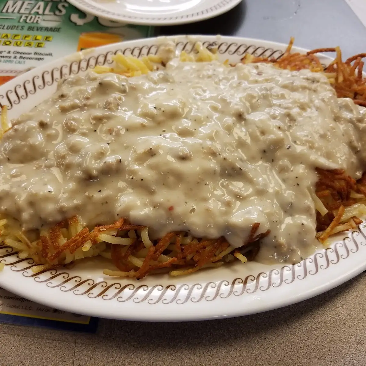 2 Grilled Biscuits and Sausage Gravy