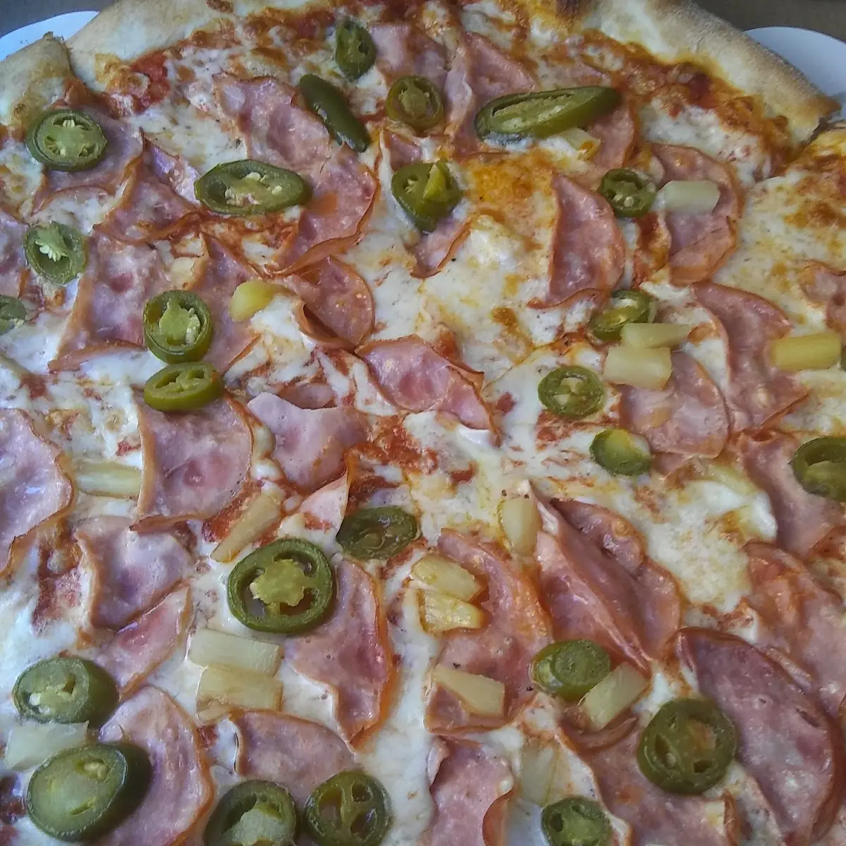Hawaiian Pizza with Jalapenos