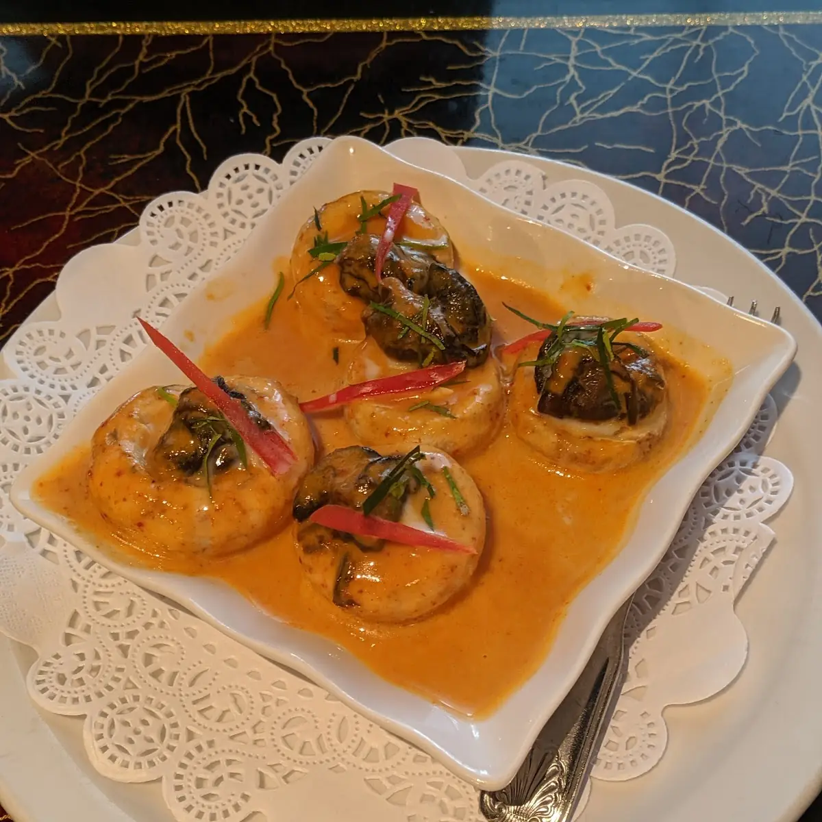 Escargot Stuffed Mushrooms