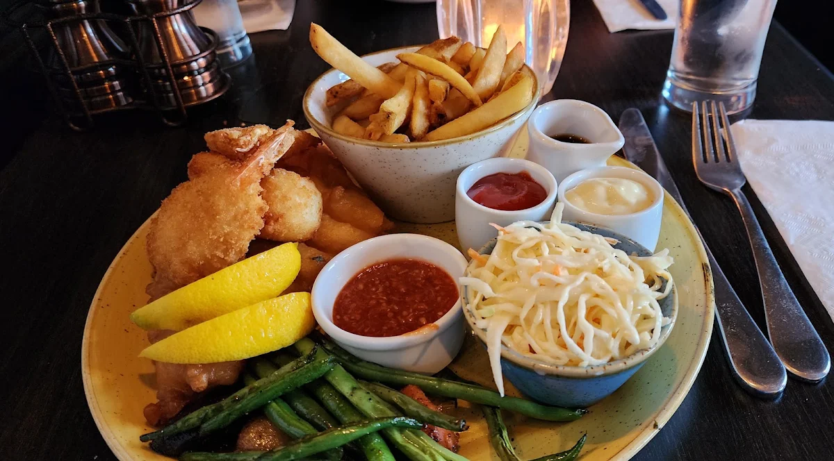 Deep Fried Cod with Coleslaw