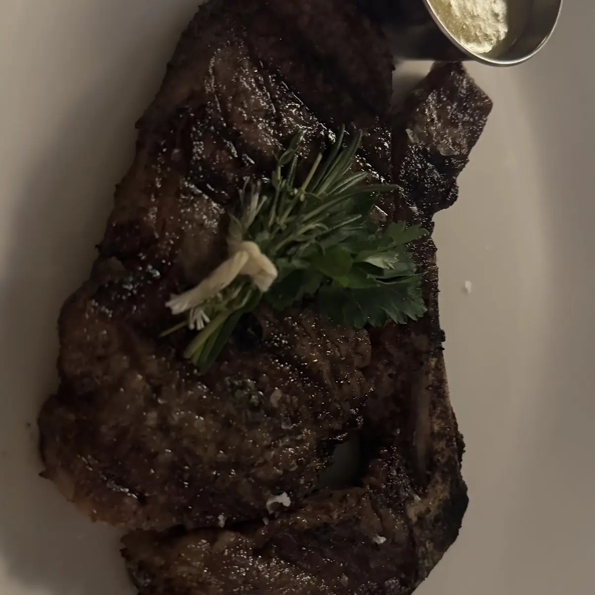 Grilled Steak with Herbs