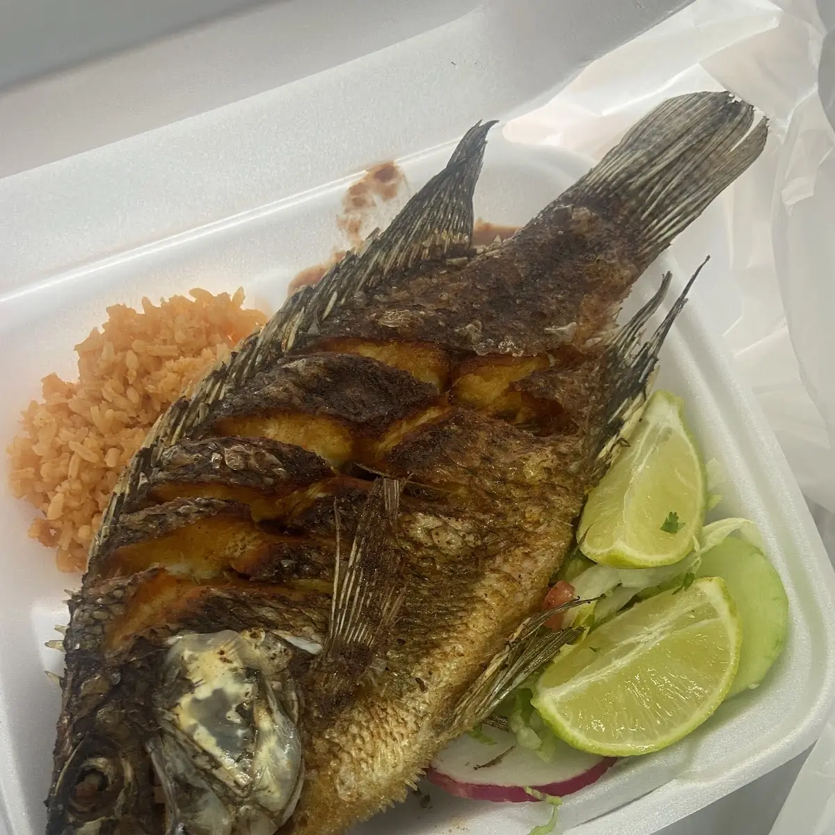Plato De Mojarra Frita Fried Tilapia Plate