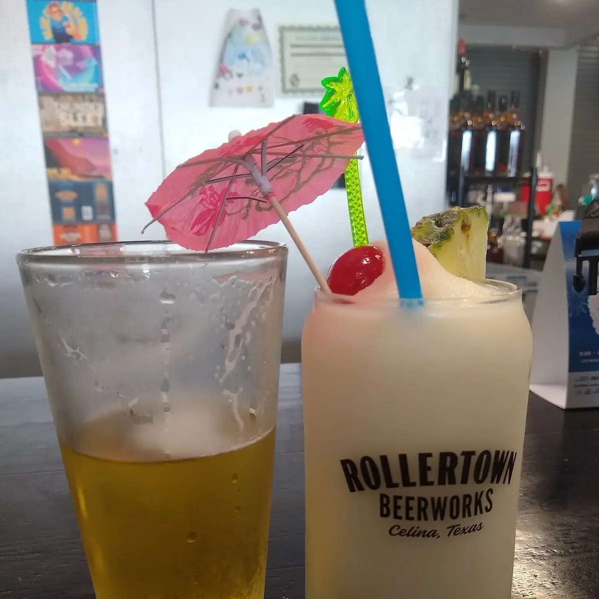 Pina Colada and Light Roller Lager
