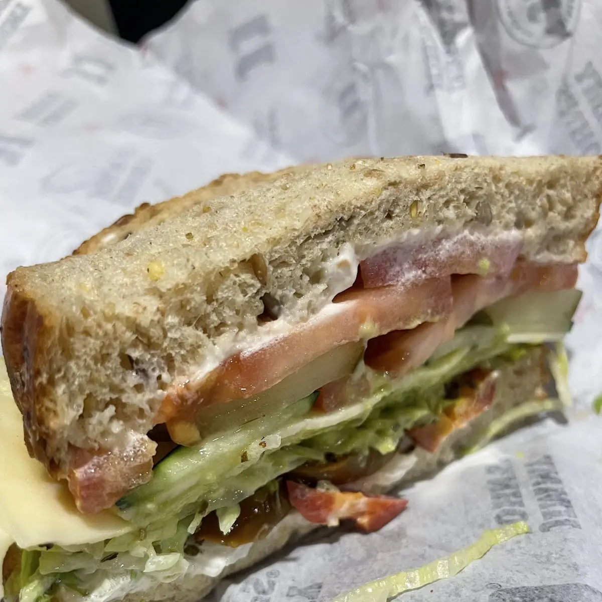 Veggie Sandwich on Wheat Bread