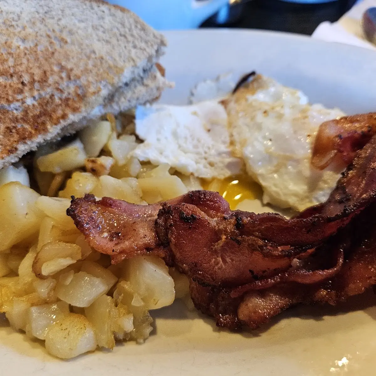 Eggs Bacon and Home Fries