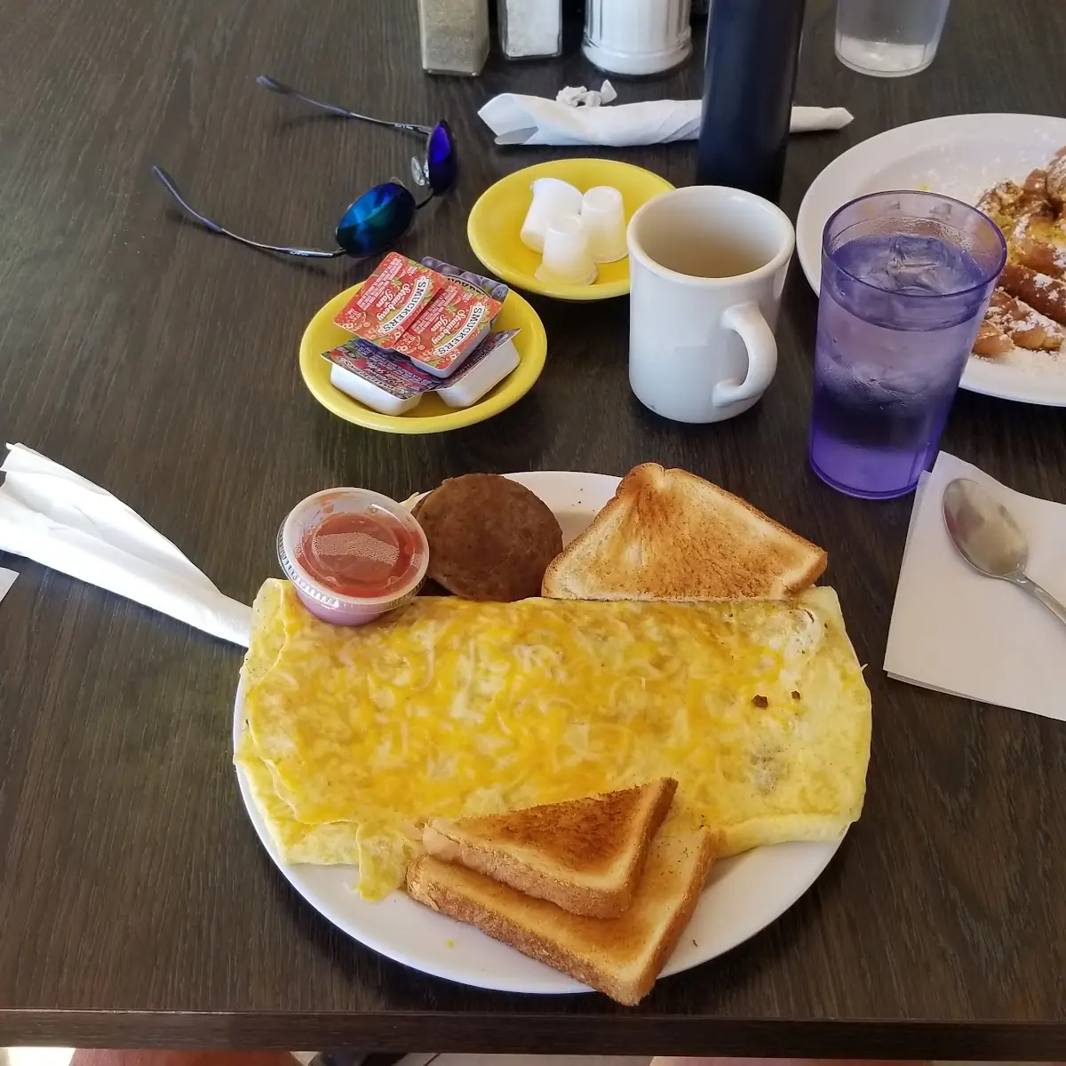 Mexican Omelette White Toast Pan Sausage