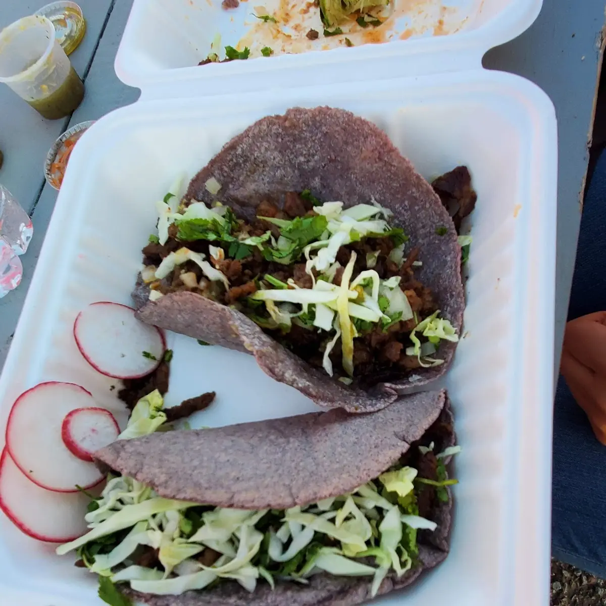 Asada Tacos with Blue Tortilla