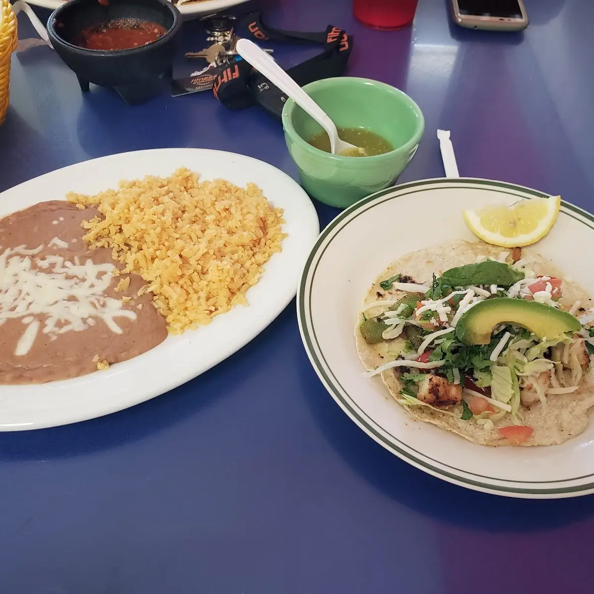 Small Soft Taco Rice & Beans