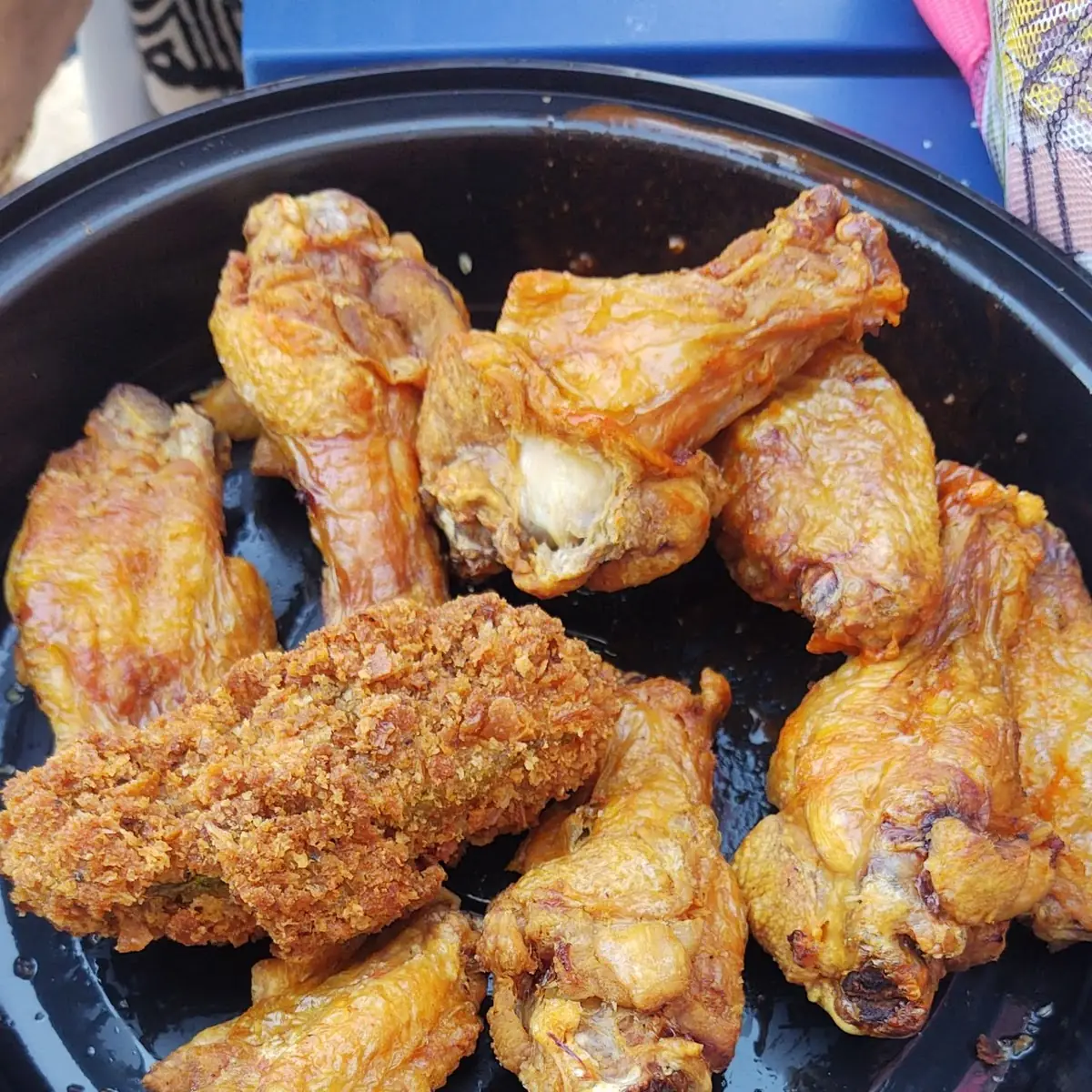 Chicken Wings and Zucchini Sticks