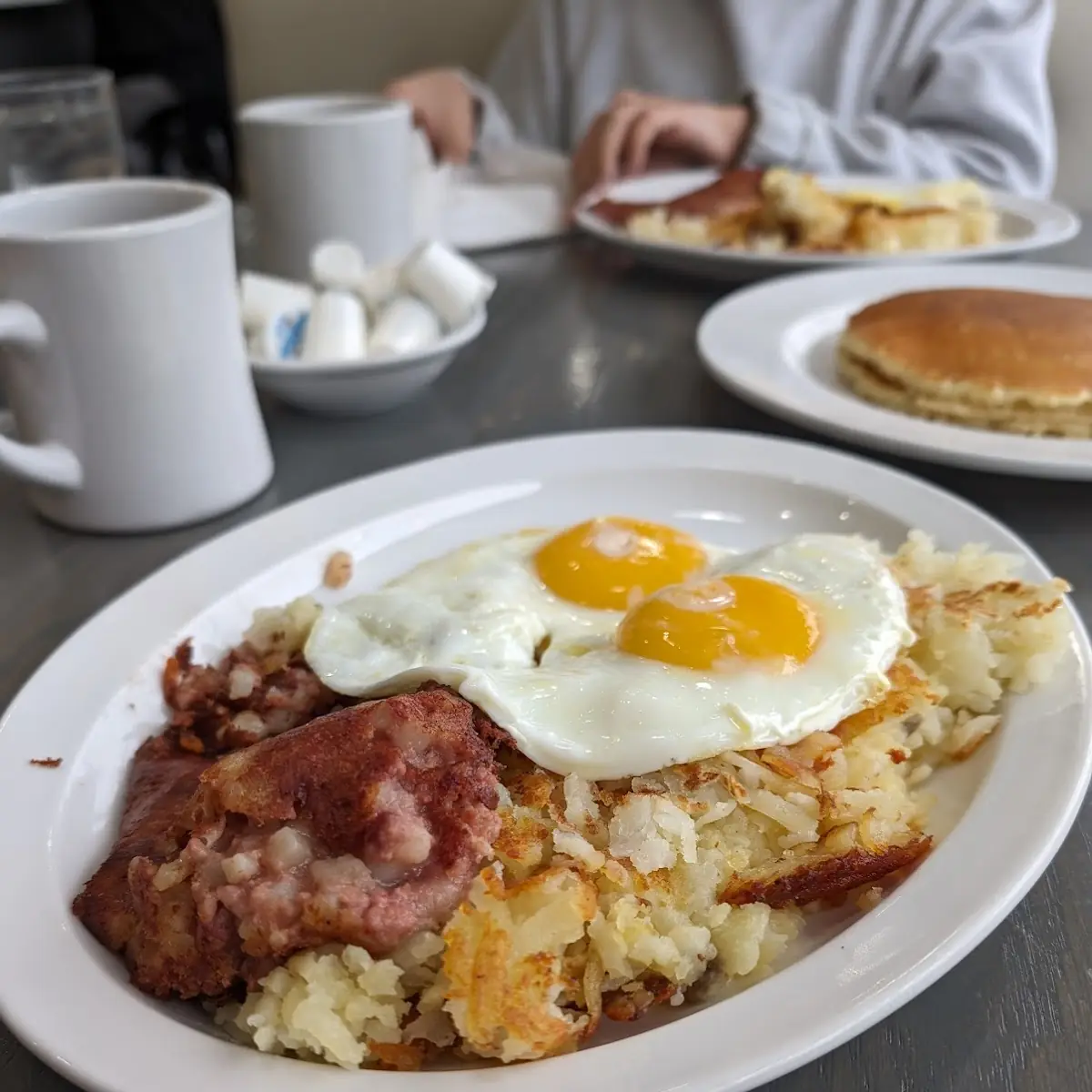 Corned Beef Hash with Two Eggs