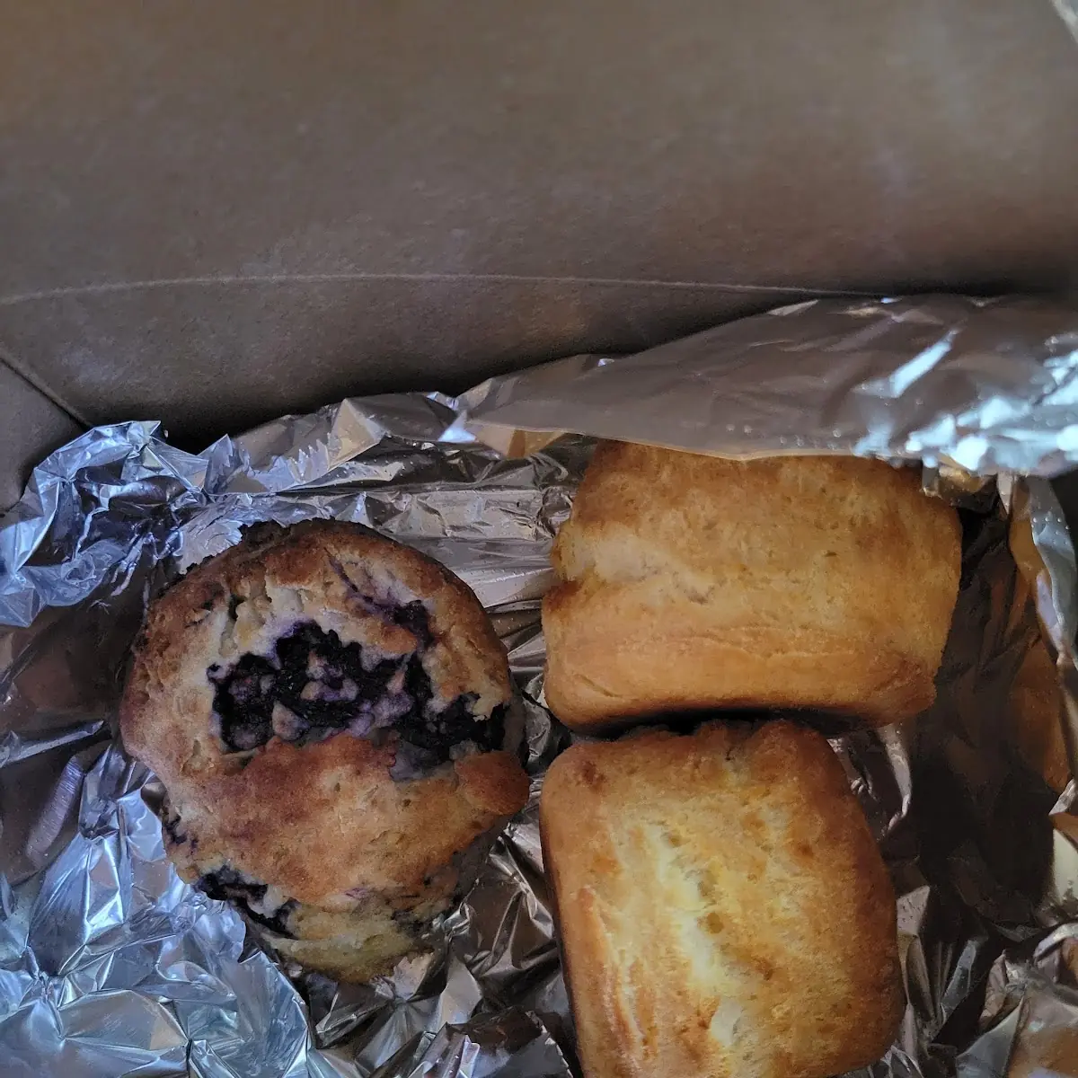 Blueberry Muffin and Regular Muffin