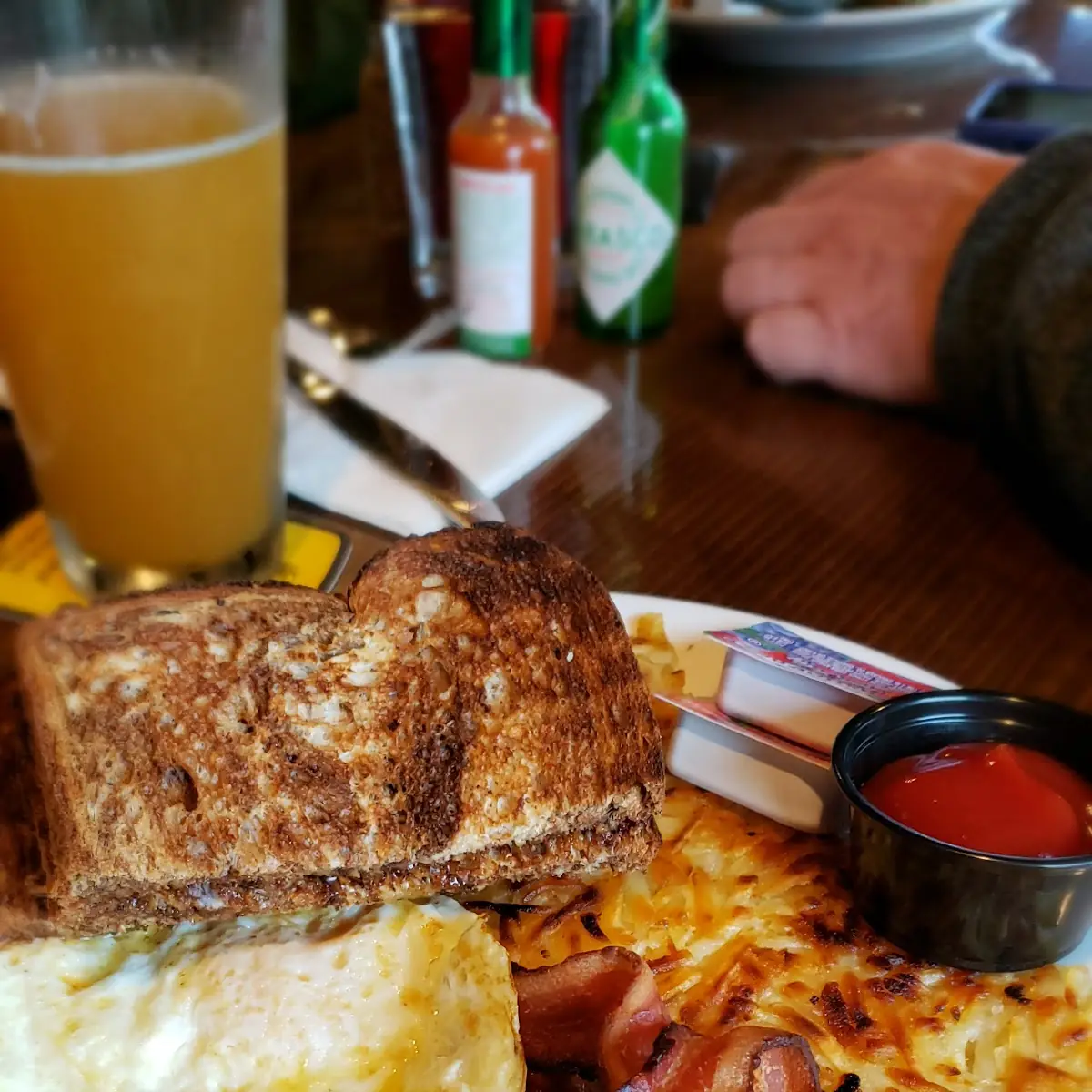 Eggs over Medium Bacon Hash Browns