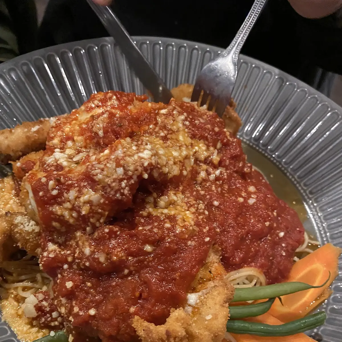 Eggplant Parmesan family meal