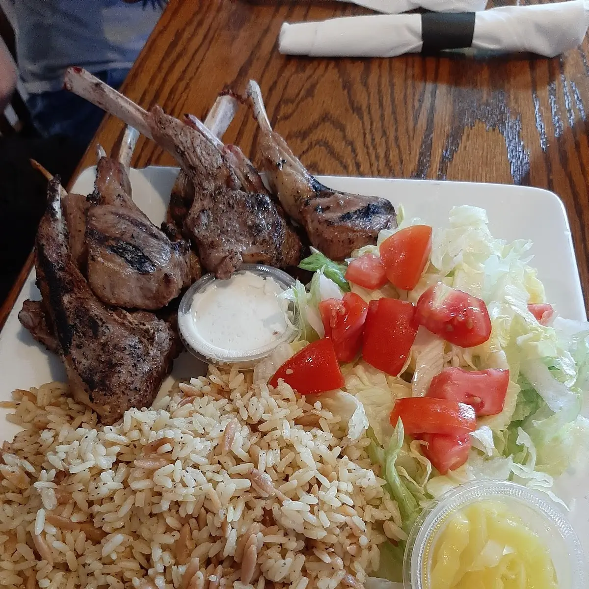 Full Rack of Lamb with Rice