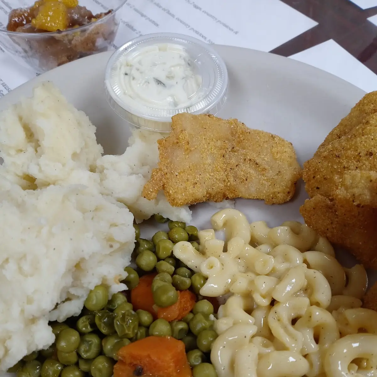 Buffet Catfish with Mac & Cheese