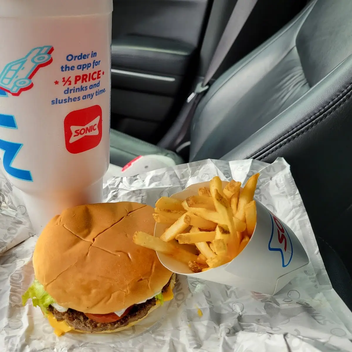 Cheese Burger and Fries