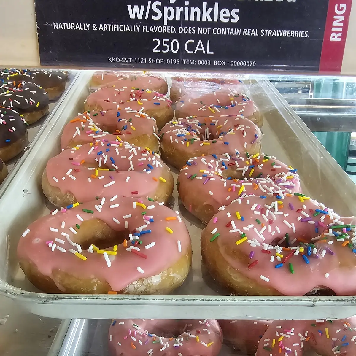 Pink Glazed Donuts with Sprinkles