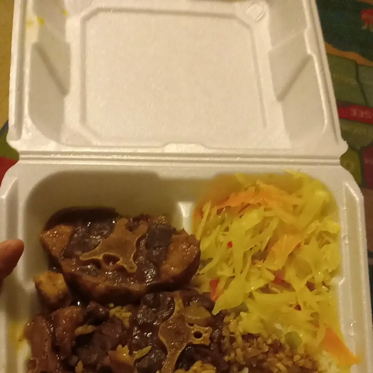 Oxtail White Rice and Steamed Vegetables