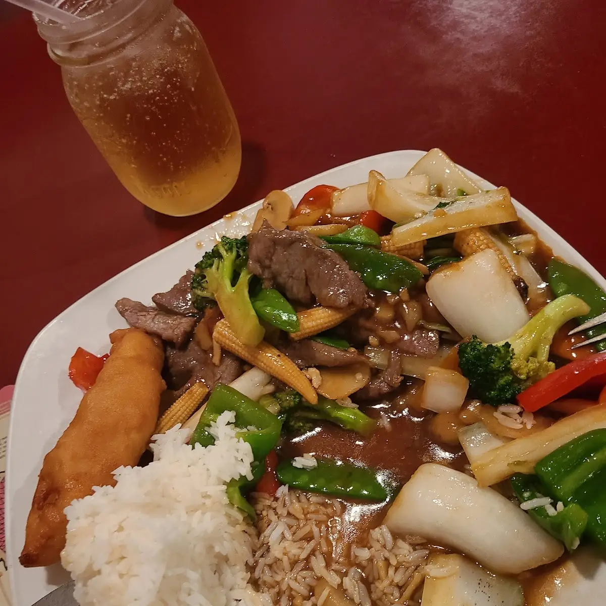 Beef and Vegetables Combination Plate
