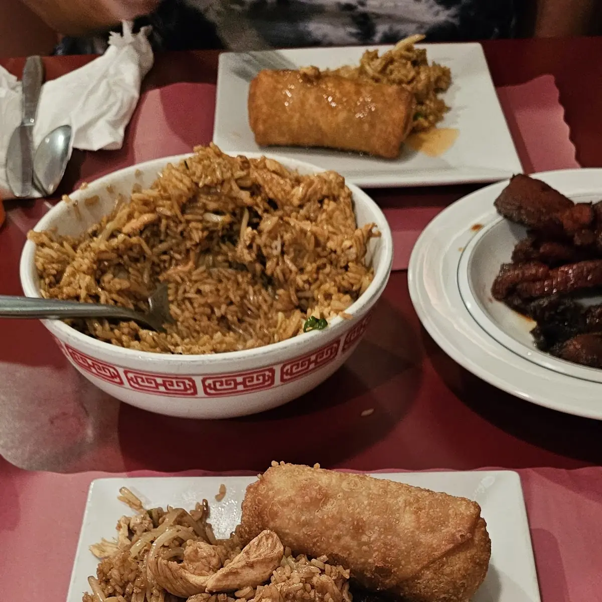 Egg Roll Chicken Fried Rice Boneless Spare Ribs