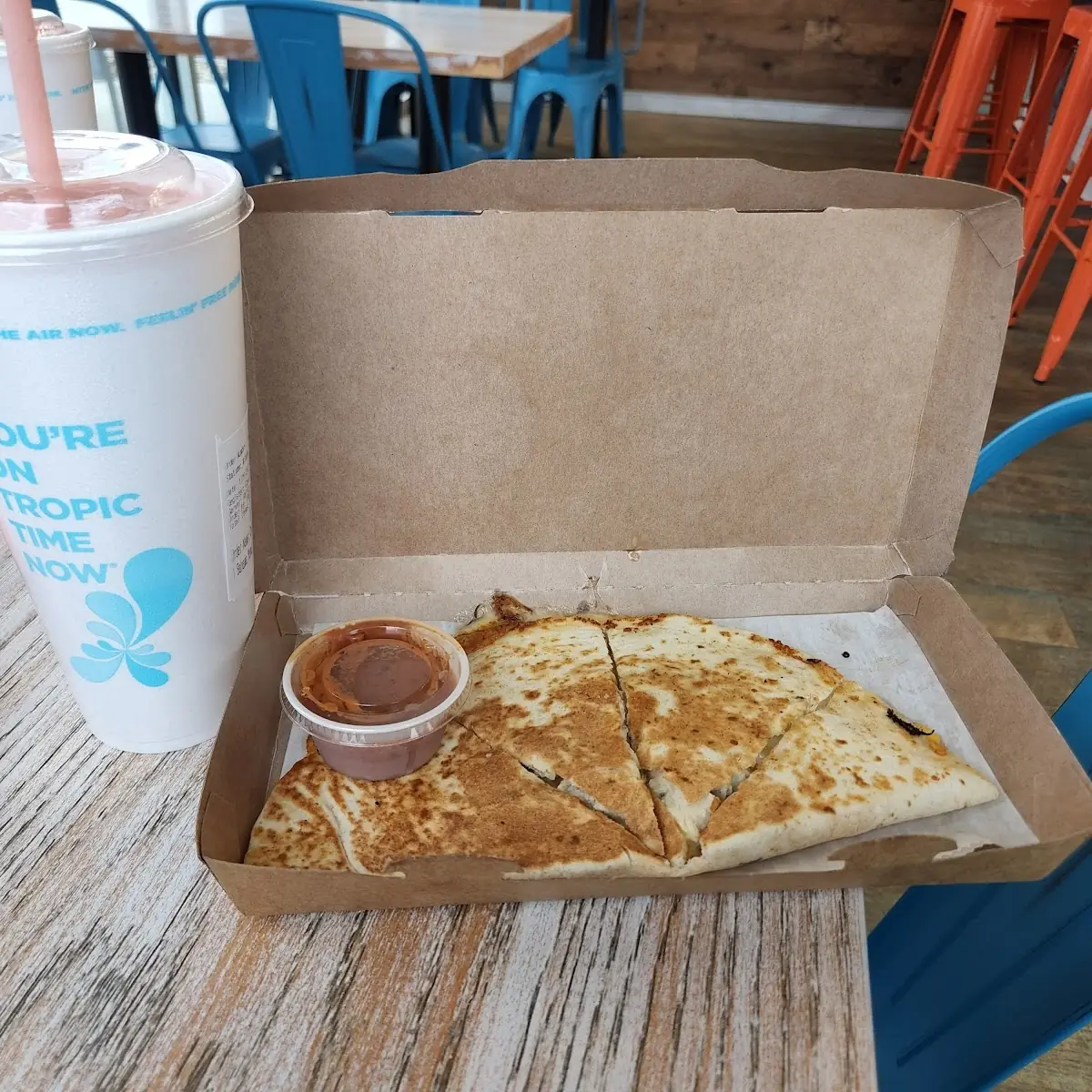 Bahaha Mama and Three Cheese Chicken Quesadilla