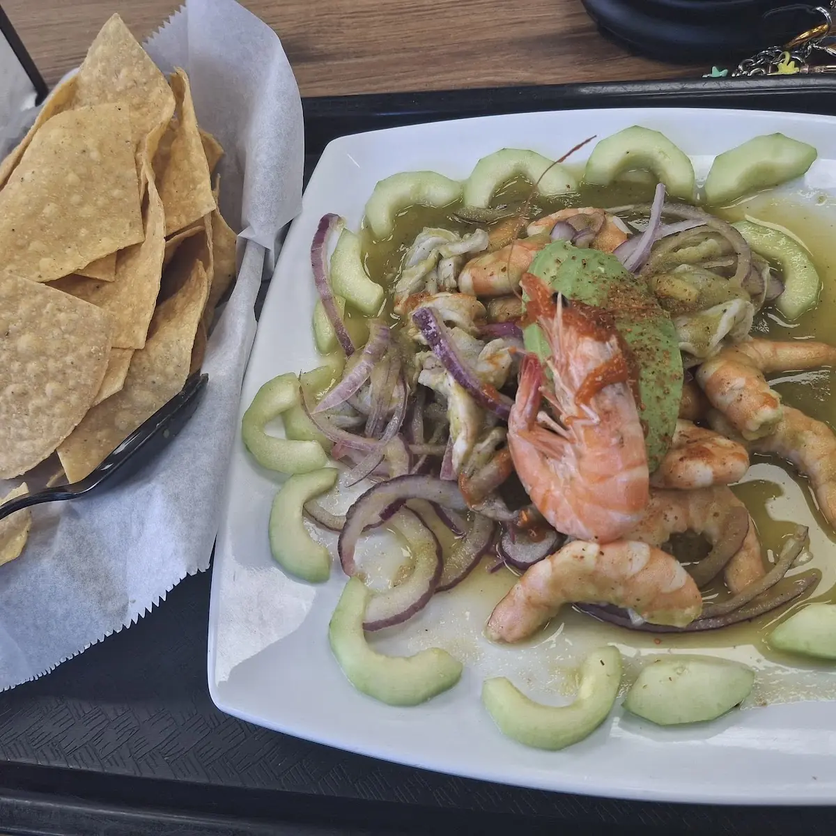 Aguachile Verde Cooked and Raw