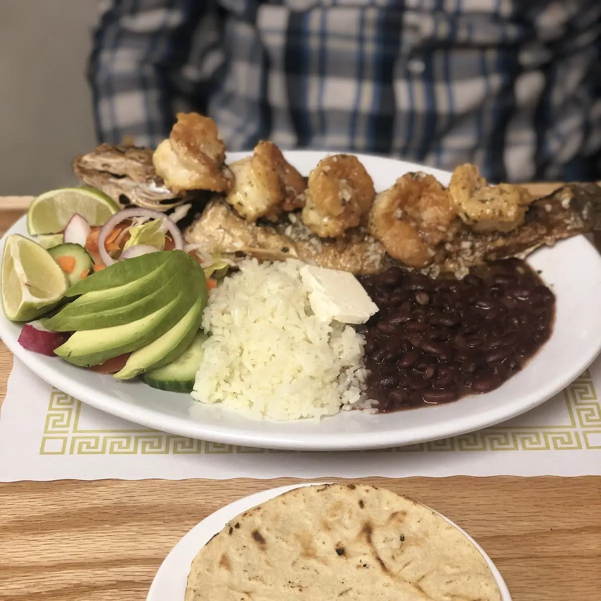 Fried Fish with Shrimp Scampi