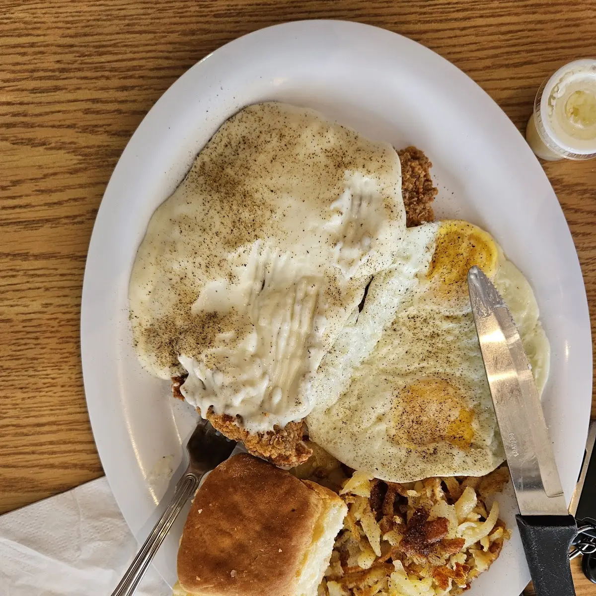 Chicken Fried Steak and Eggs