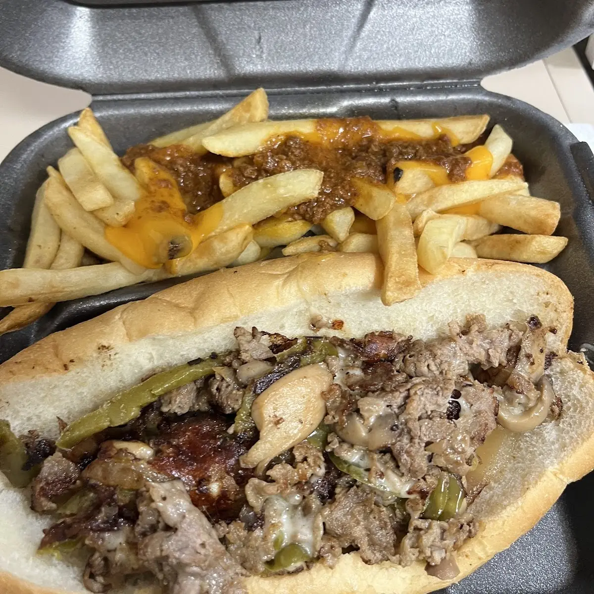 Philly Cheesesteak and Chili’S Cheese Fries