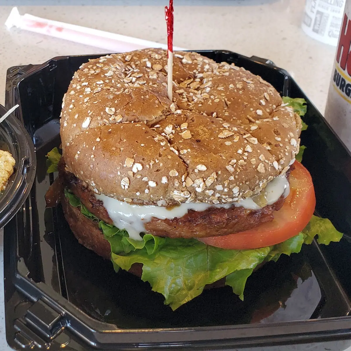 Veggie Burger Side Caesar Salad Oreo Shake