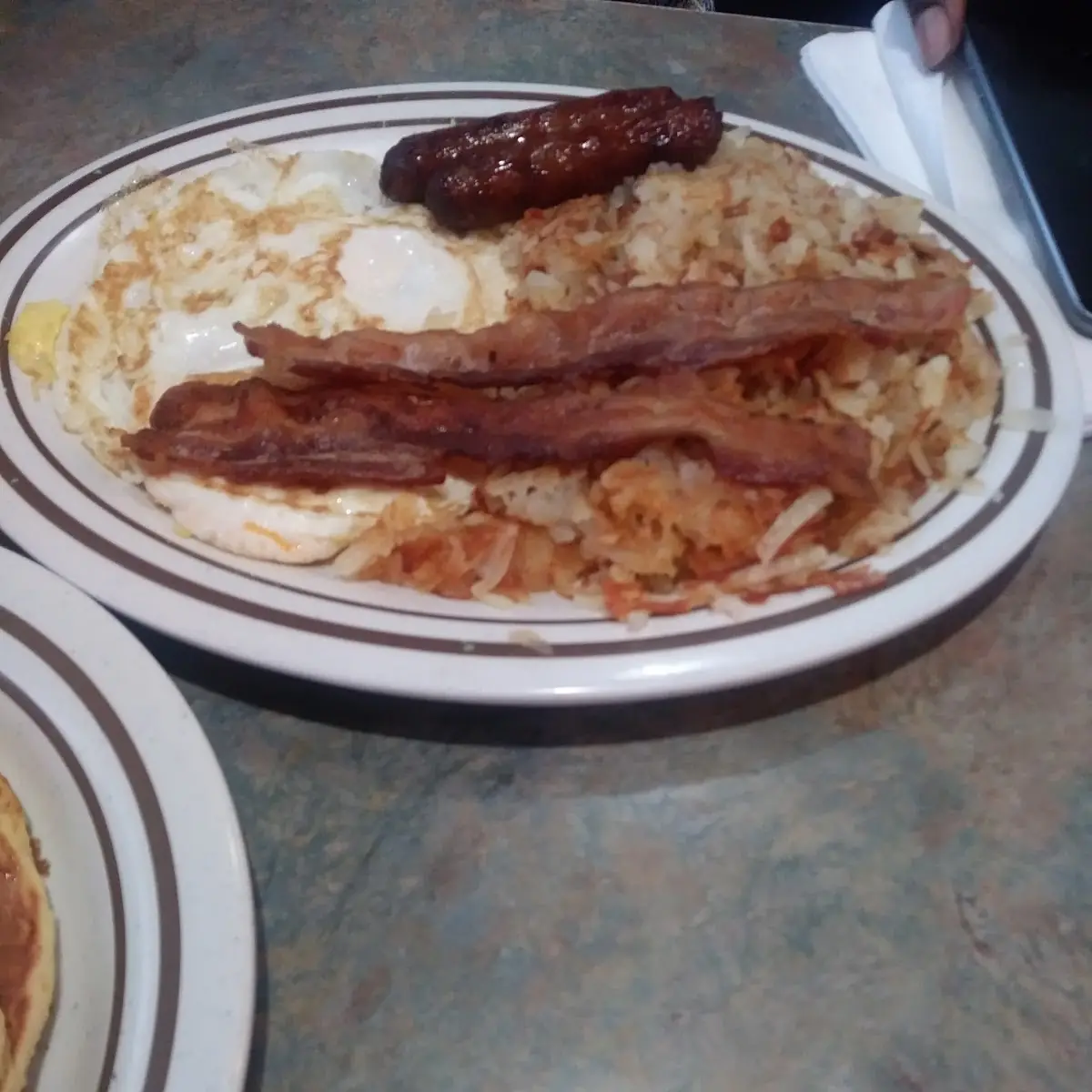 Bacon Eggs and Hash Browns
