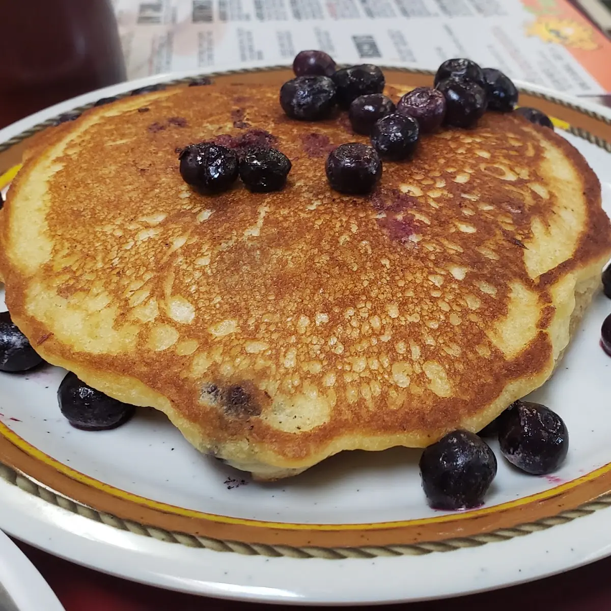 Silver Dollar Pancakes with Blueberries