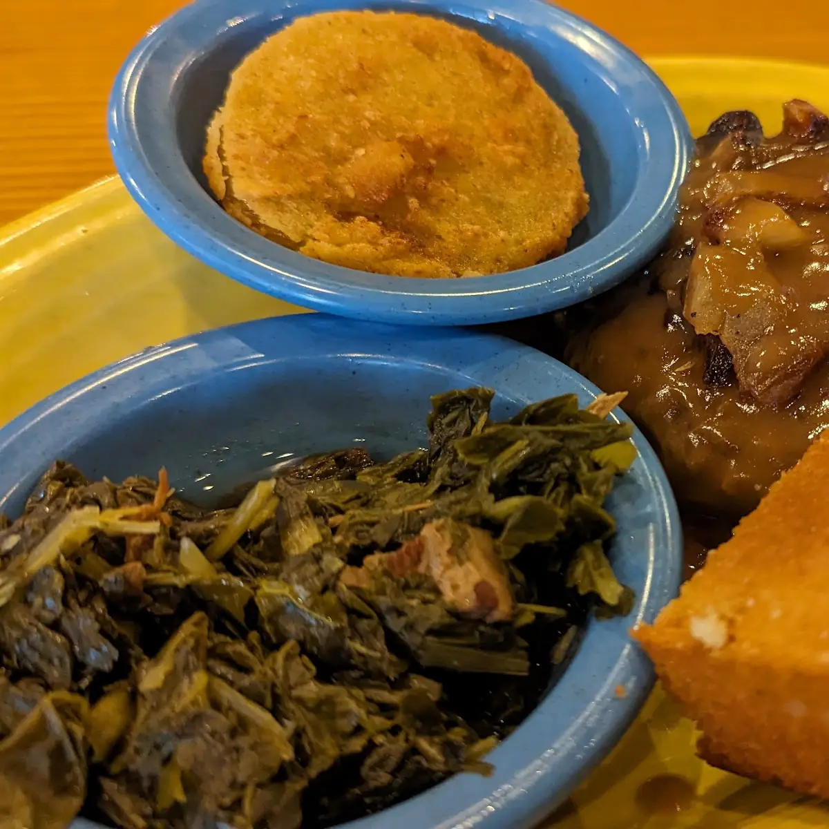 Mashed Potatoes Turnip Greens