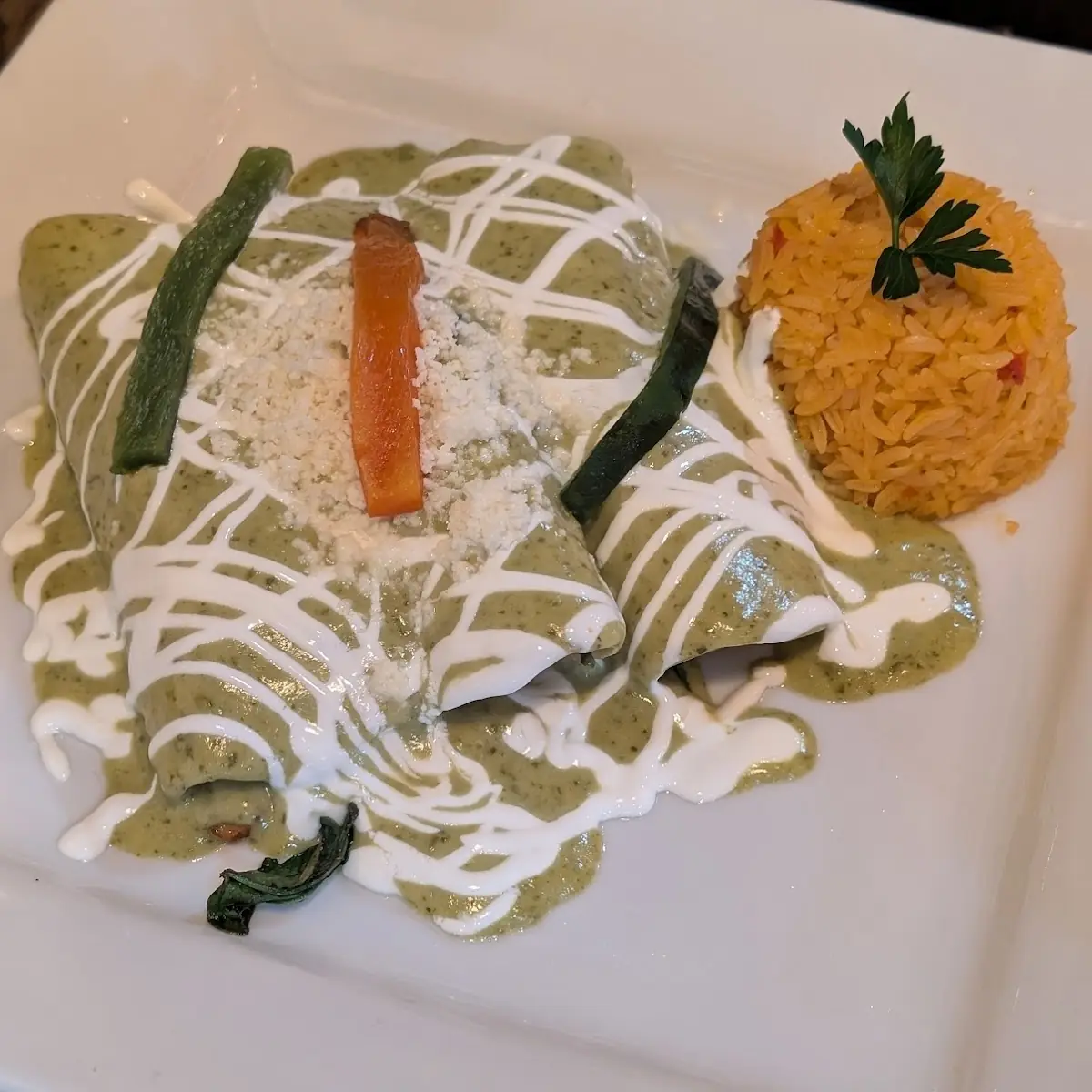 Chicken & Spinach Enchiladas