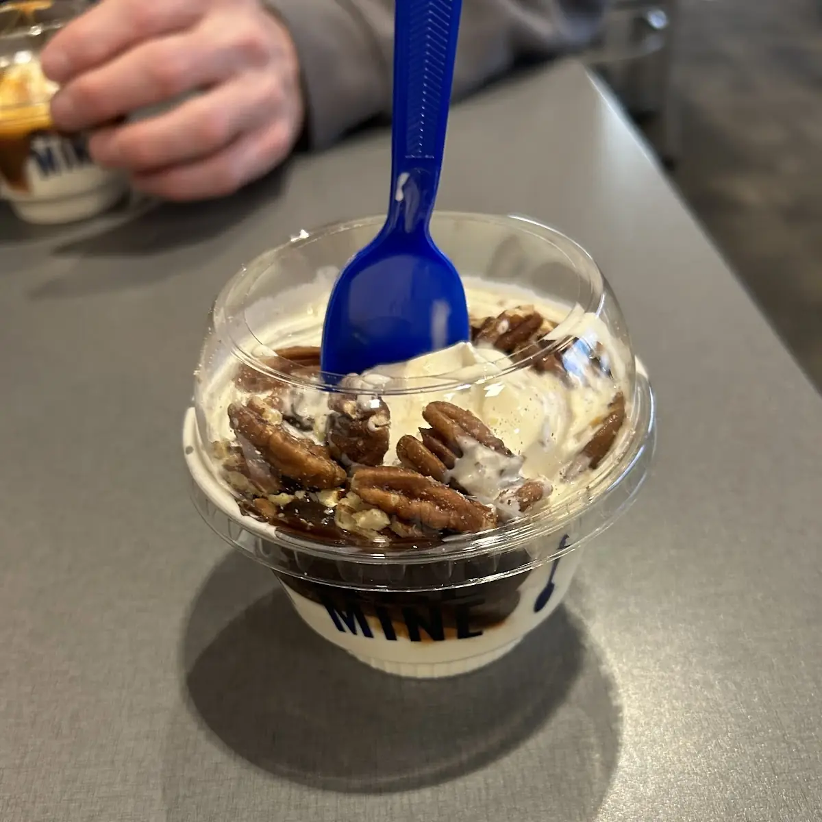 Hot Fudge Sunday with Pecans