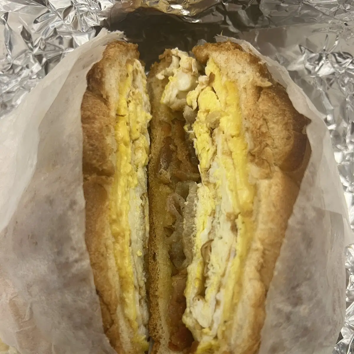 Well Done Bacon Egg and Cheese with Salt and Pepper