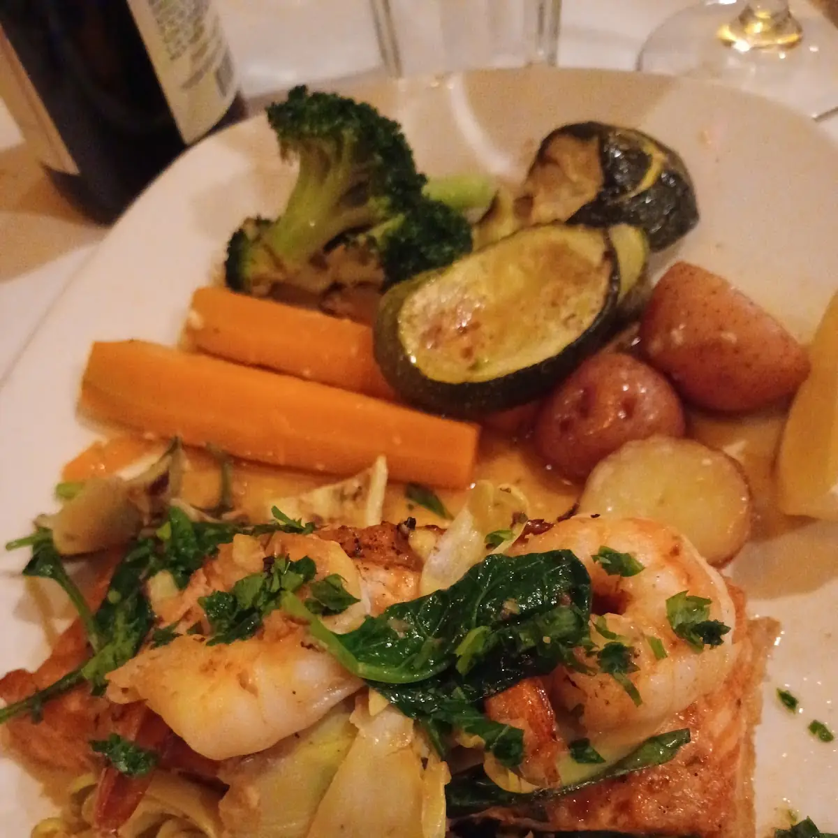 Salmon Special with Grilled Shrimp