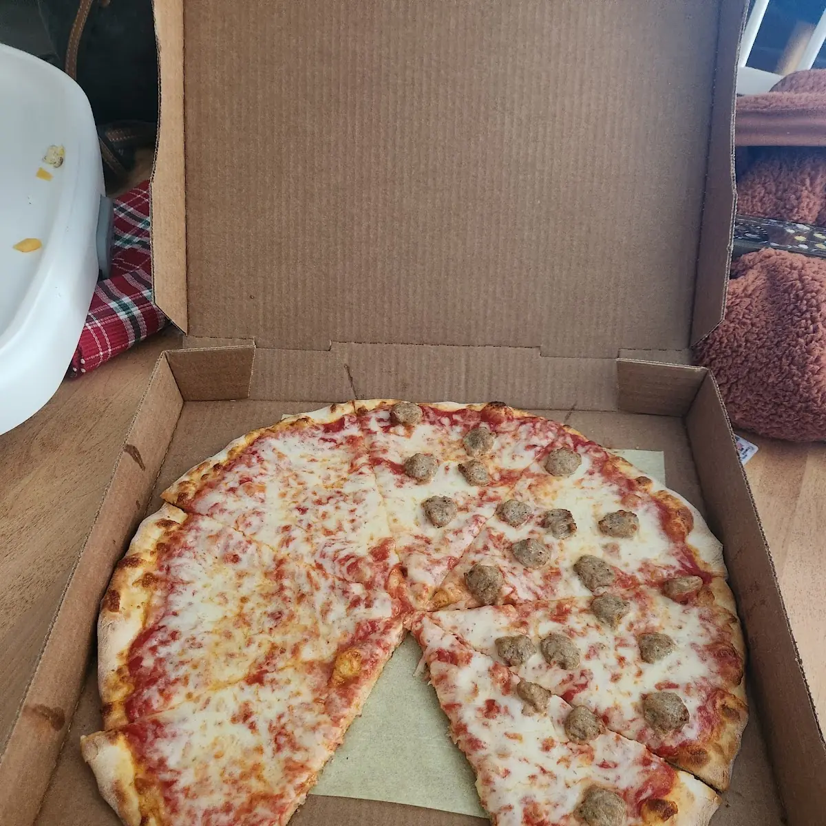 Half Sausage and Cheese Pizza