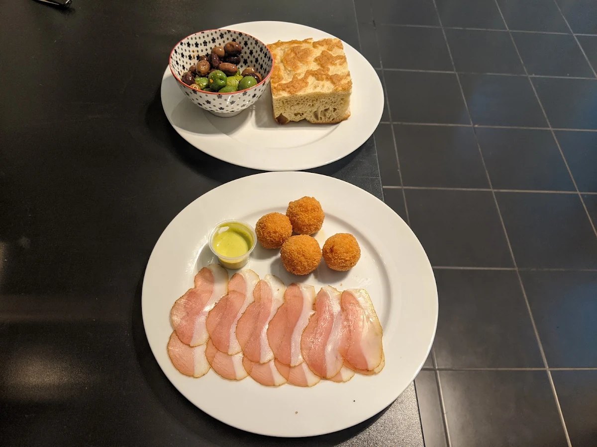 Arancini Focaccia Bread Prosciutto